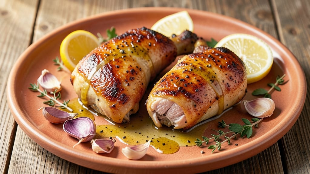 Baked Lemon Garlic Chicken Thighs Recipe: Zesty Crisp Skin With Juicy Interiors