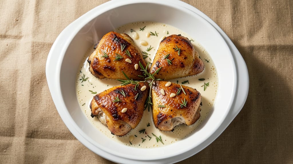 Baked Chicken Thighs With Cream Of Chicken Soup Recipe: One-Pot Creamy Herb Crisp