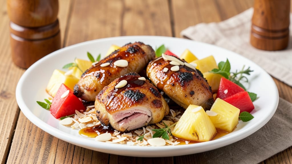 Baked Hawaiian Chicken Thighs Recipe: Pineapple-Herb Glaze with Caramelized Crust