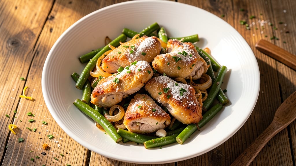 Babe's Chicken Dinner House Green Beans Recipe: Juicy Chicken and Al Dente Green Beans in One Pan