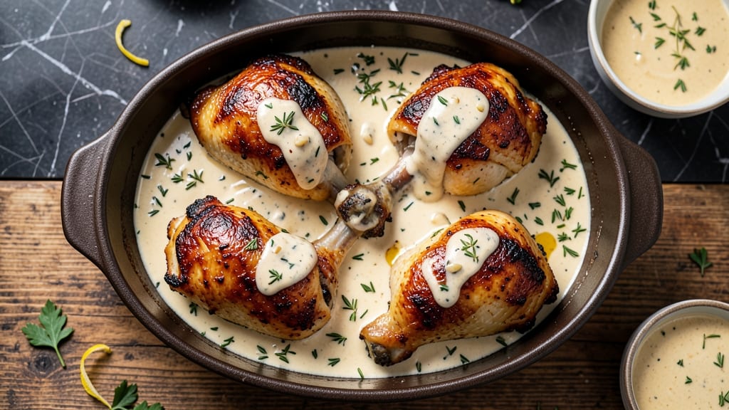 Baked Chicken Legs Recipe with Cream of Chicken: Herb-Infused Cream Sauce That Sticks to Every Bite