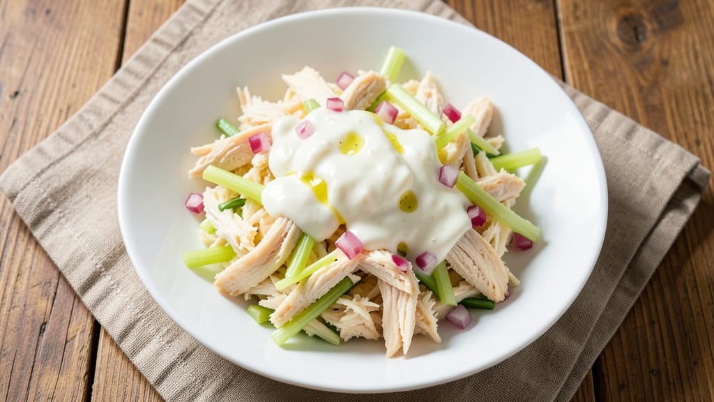 Ashley Mac's Chicken Salad Recipe: Creamy Celery-Lime Zing With Crunchy Croutons