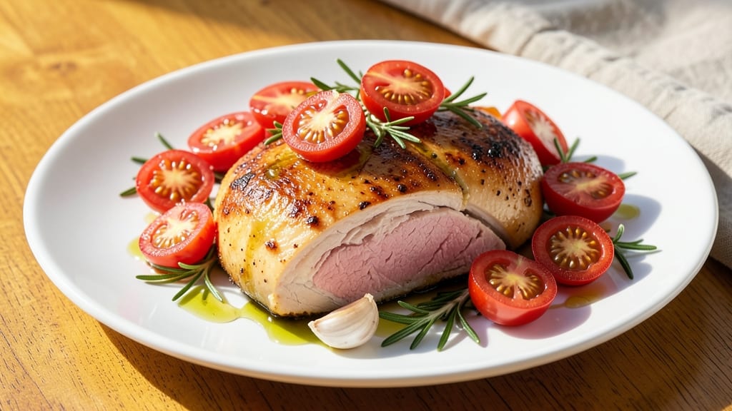 Baked Chicken Breast With Tomatoes Recipe: Roasted Herb-Infused Tomatoes and Juicy Centers
