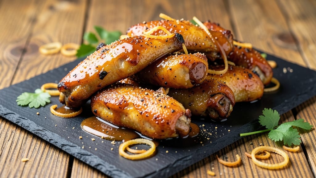 Baked Barbeque Chicken Wings Recipe: Triple-Dredged Crunch With Smoky Maple Glaze