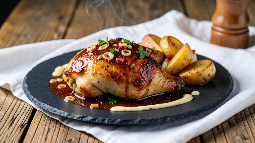 Baked Chicken Marsala Recipe Healthy: Lightened-Up Wine Sauce With Crispy Skin