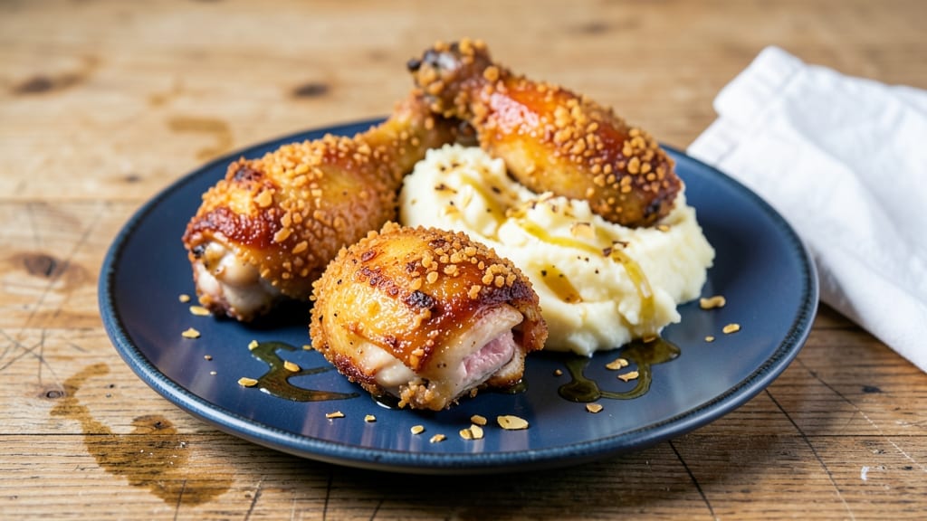 Baked Chicken Parts Oven Recipe: Crispy Cornflake Crust With Juicy Dark Meat
