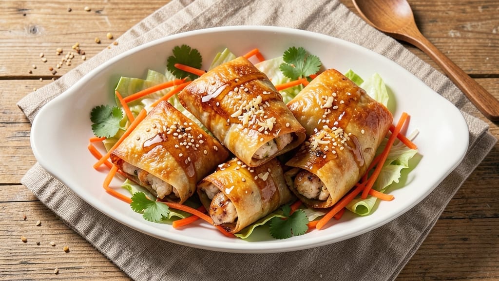 Baked Chicken Spring Roll Recipe: Crispy Parchment Crunch Without Deep Frying
