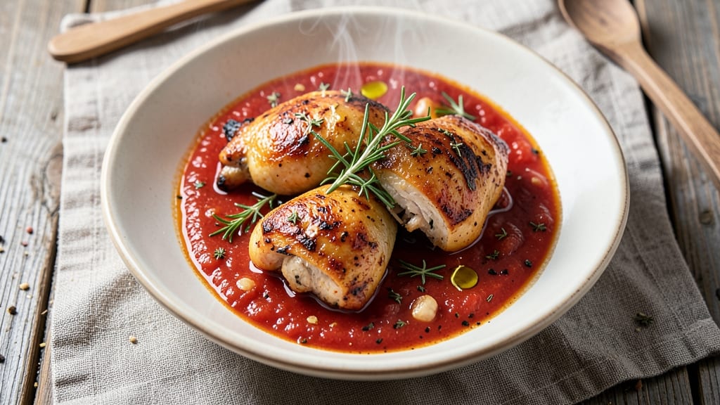 Baked Chicken Thighs in Tomato Sauce Recipe: Slow-Simmered Richness With Herby Crust