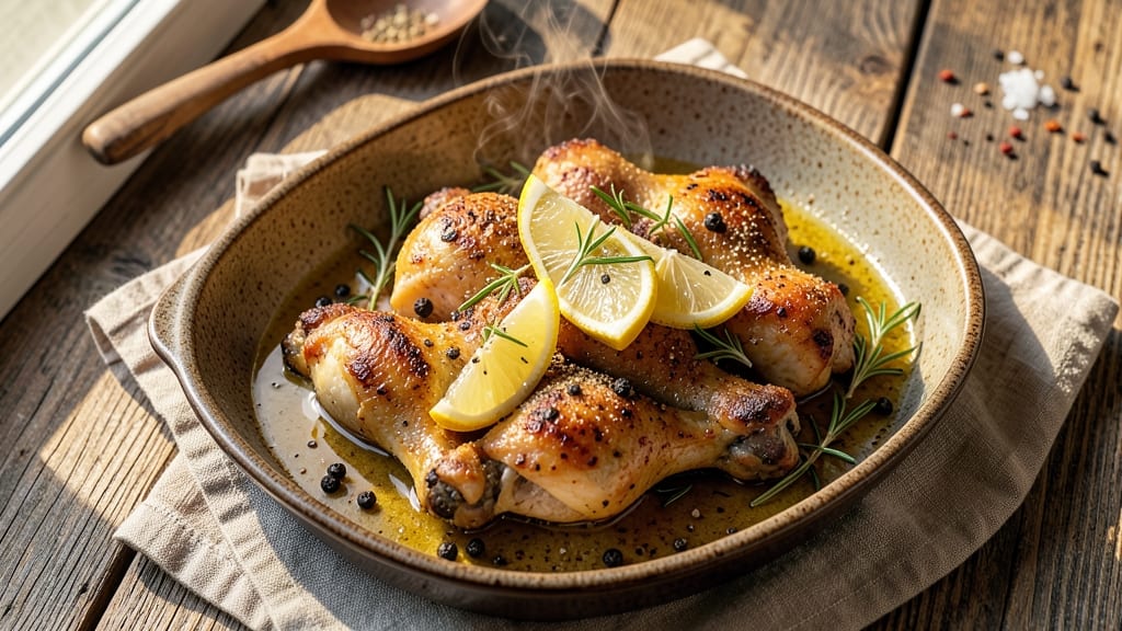 Baked Lemon Pepper Chicken Drumsticks Recipe: Zesty Crispy Skin, Juicy Inside
