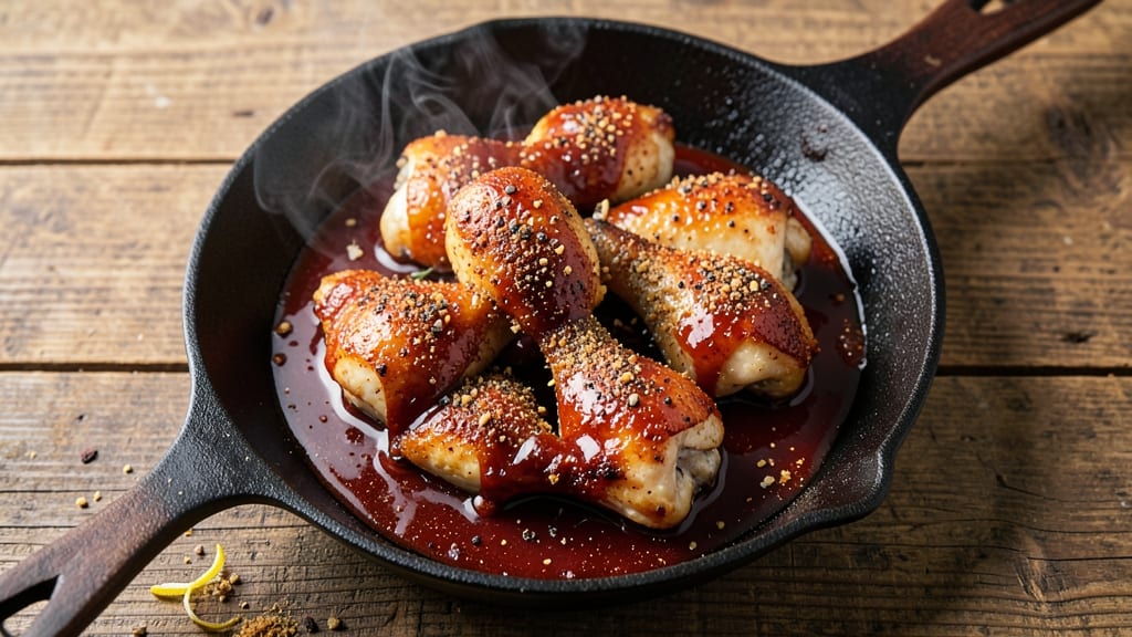 Baked Barbeque Chicken Legs Recipe: Triple-Dredged Crunch With Smoky Glaze