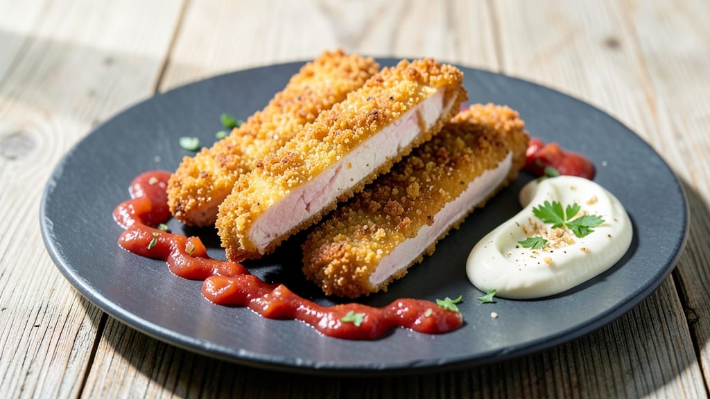 Baked Chicken Fingers Recipe With Panko: Triple-Crusted Crunch and Juicy Centers