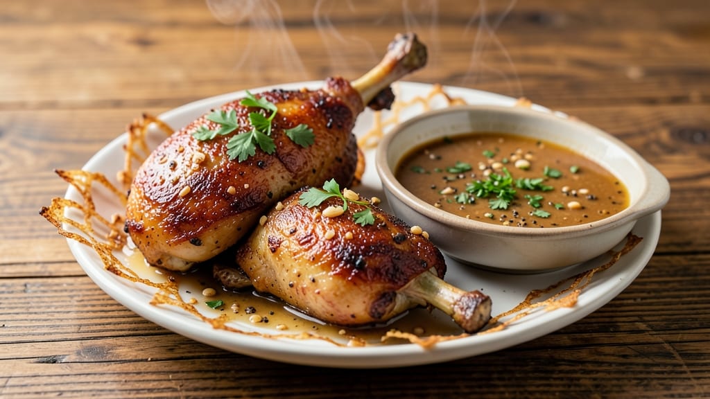 Baked Chicken Thighs With Gravy Recipe: Pan-Sear Crispy Skin and Rich Homemade Gravy