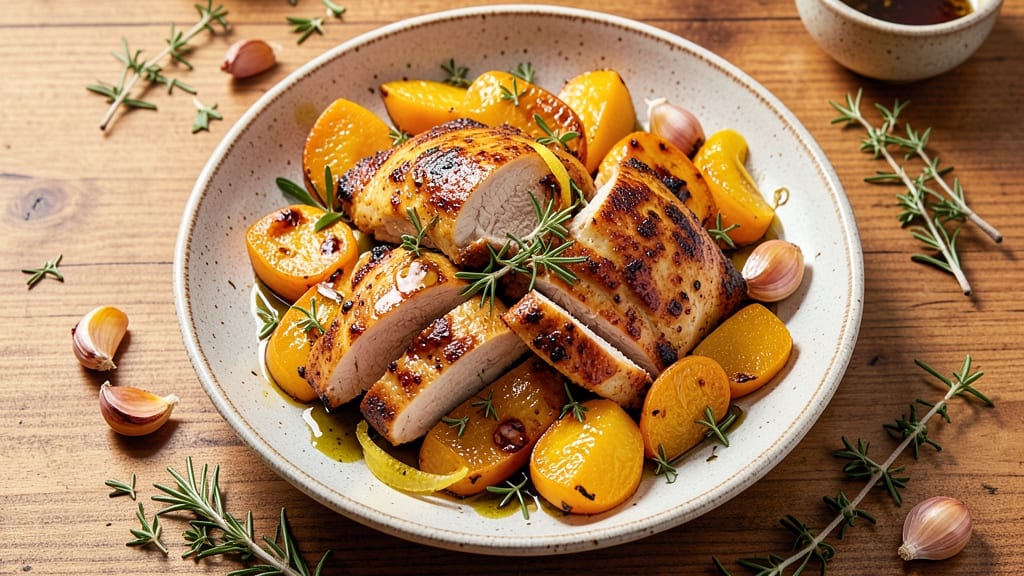 Baked Chicken and Yellow Squash Recipe: Sweet Roasted Squash Meets Herb-Kissed Chicken