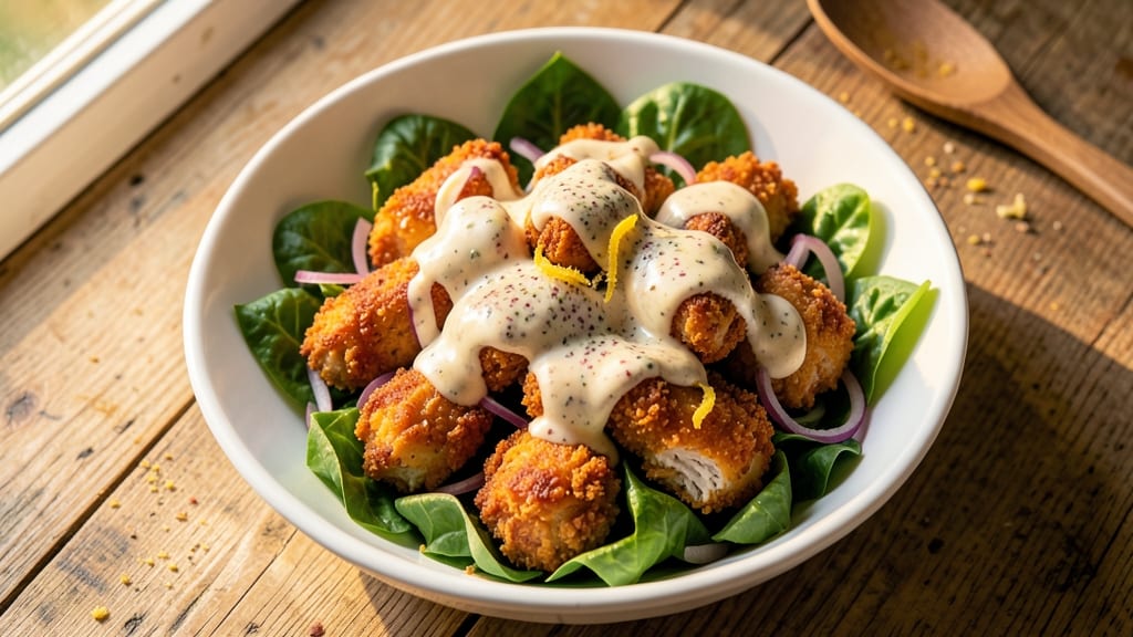 Applebee's Fried Chicken Salad Recipe: Crispy Bites on Cool Ranch Dressing