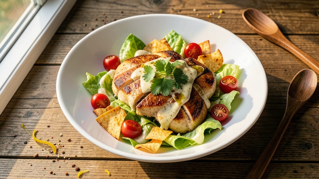 Applebee's Southwest Chicken Salad Recipe: Crunchy Tortilla Strips and Cooling Avocado Lime Dressing