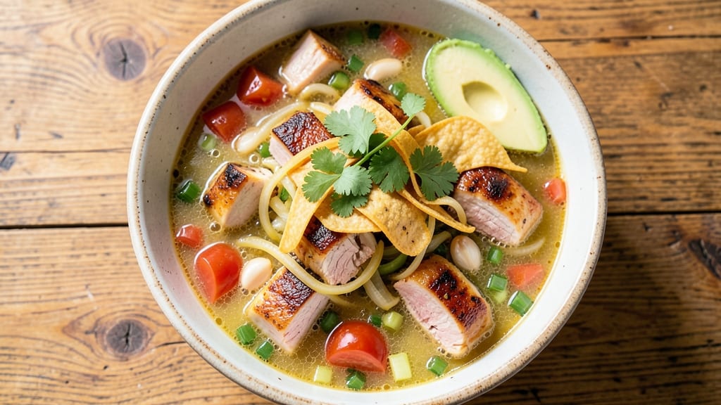 BJ's Chicken Tortilla Soup Copycat Recipe: Crispy Celery Crown Over Creamy Tomato Bliss