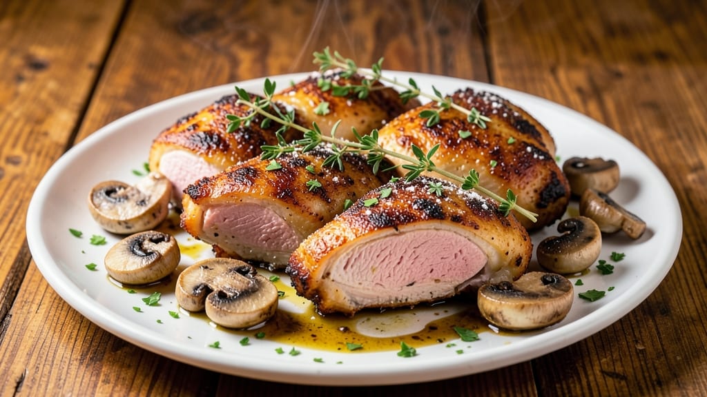 Baked Chicken Thighs With Mushrooms Recipe: Savory Herb Crust and Earthy Mushroom Depth