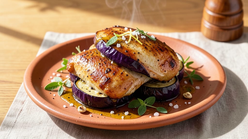 Baked Chicken And Eggplant Recipe: Mediterranean Herb Roast With Golden Crisp