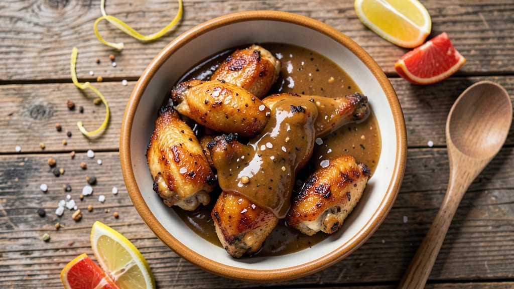 Baked Chicken Wings With Homemade Gravy Recipe: Rich Pan Sauce Magic in One Pan