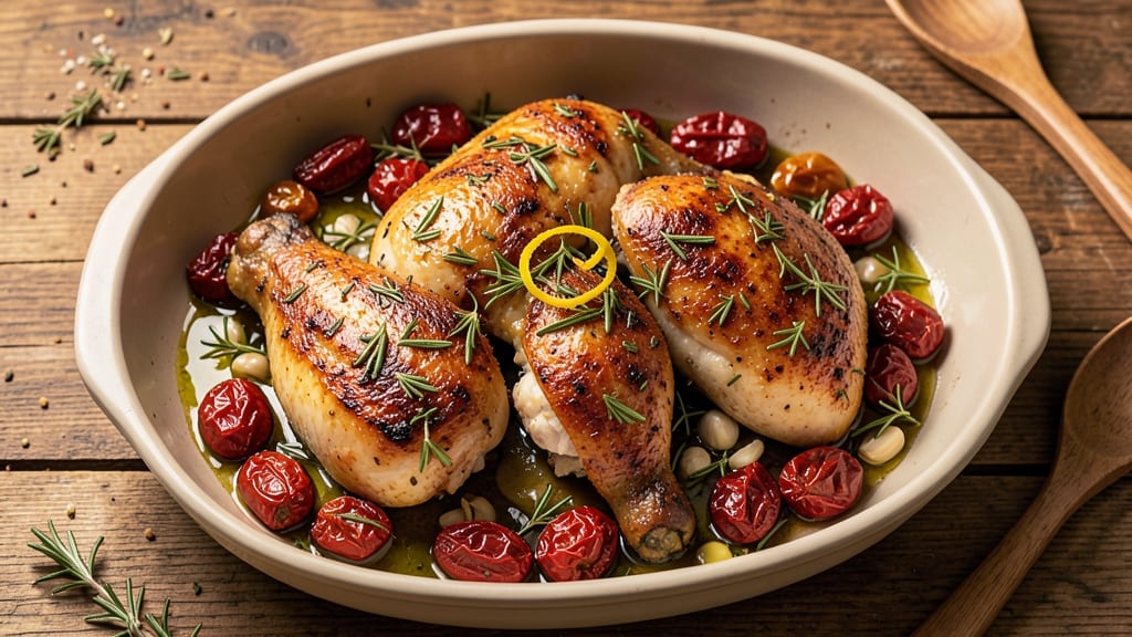 Baked Chicken With Sun-Dried Tomatoes Recipe: Umami-Packed Mediterranean Crisp in One Pan