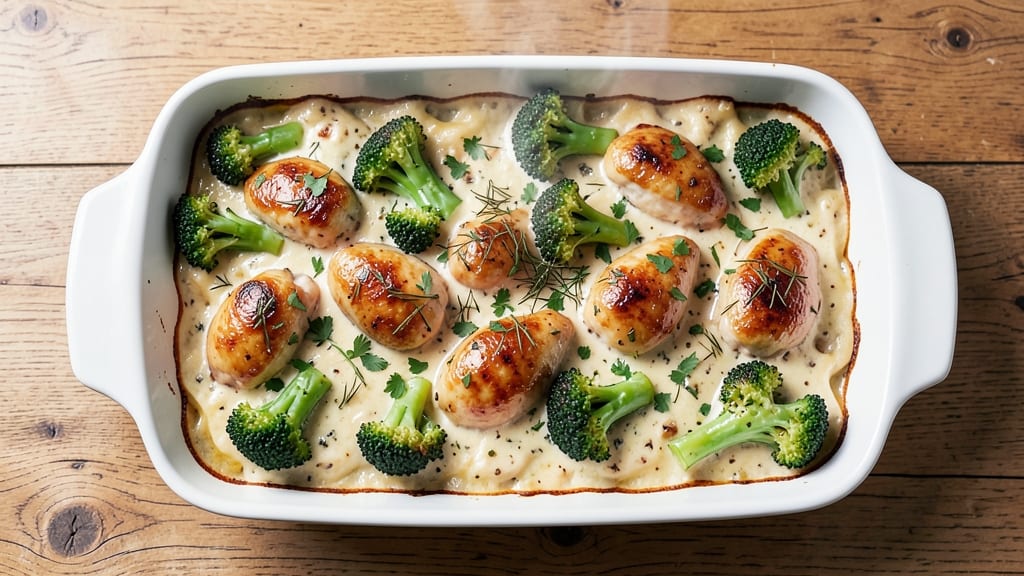 Campbell's Chicken and Broccoli Bake Recipe: One-Pan Creamy Herb Bake With Crispy Top