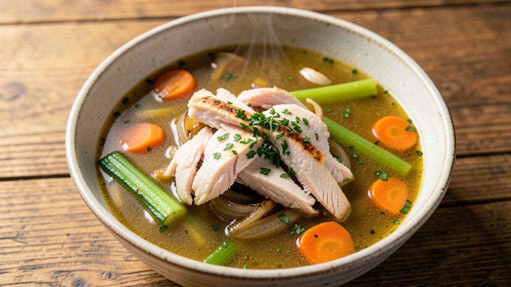 Carrabba's Copycat Chicken Soup Recipe: Herbed Orzo and Tender Shreds