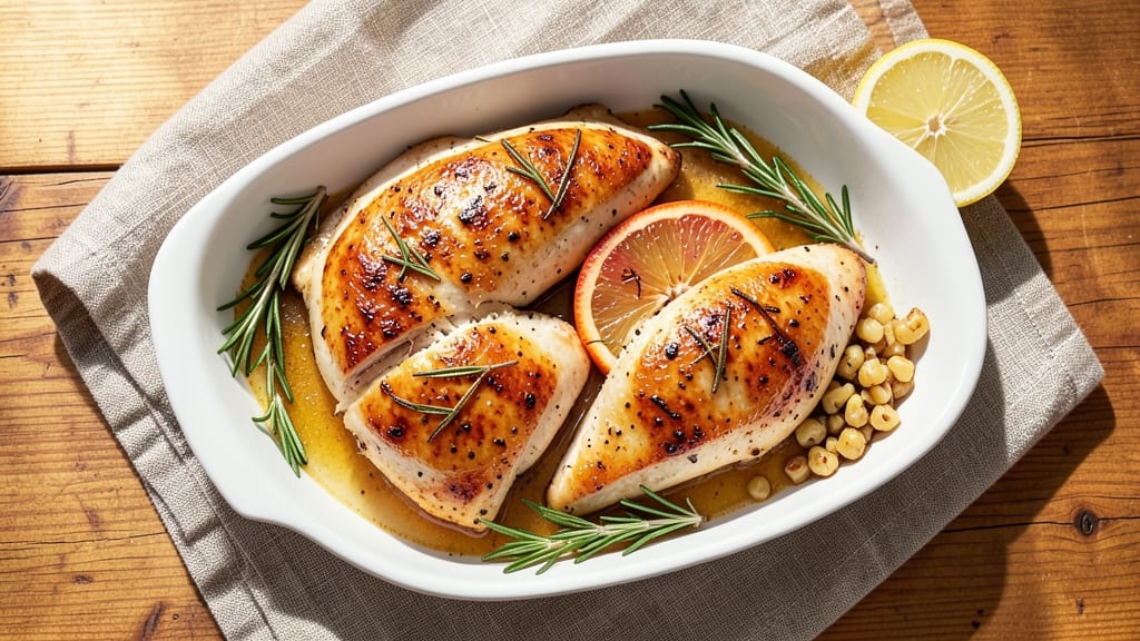 Baked Lemon Rosemary Chicken Breast Recipe: Bright Herb Crust With Juicy Centers