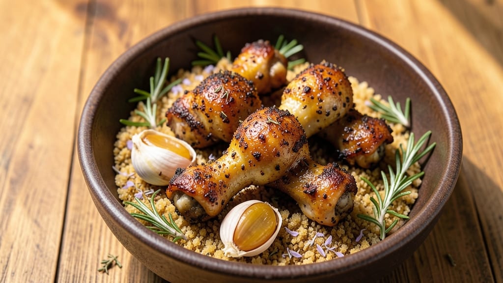 Chicken Drumsticks Recipe: Smoky Garlic-Herb Crust With Juicy Pink Centers