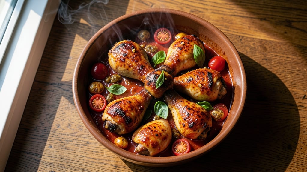 Chicken Drumsticks Tomato Recipe: Smoky Roasted Crisp With Tangy Tomato Kiss