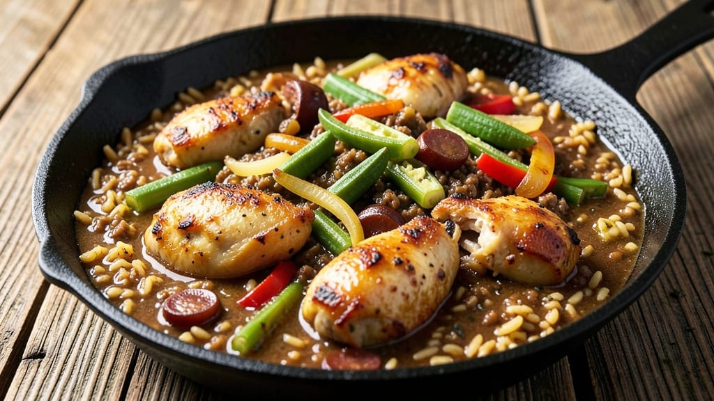 Chicken Gumbo Recipe: Smoky Roux Magic with Okra and Andouille