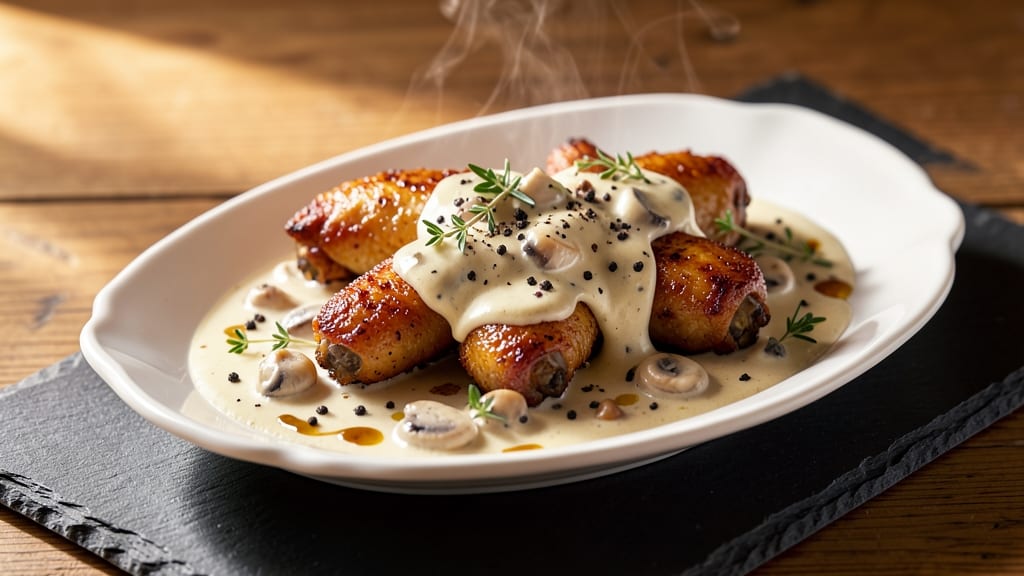 Cream of Mushroom Chicken Wings Recipe: Silky Sauce That Soaks In Every Bite