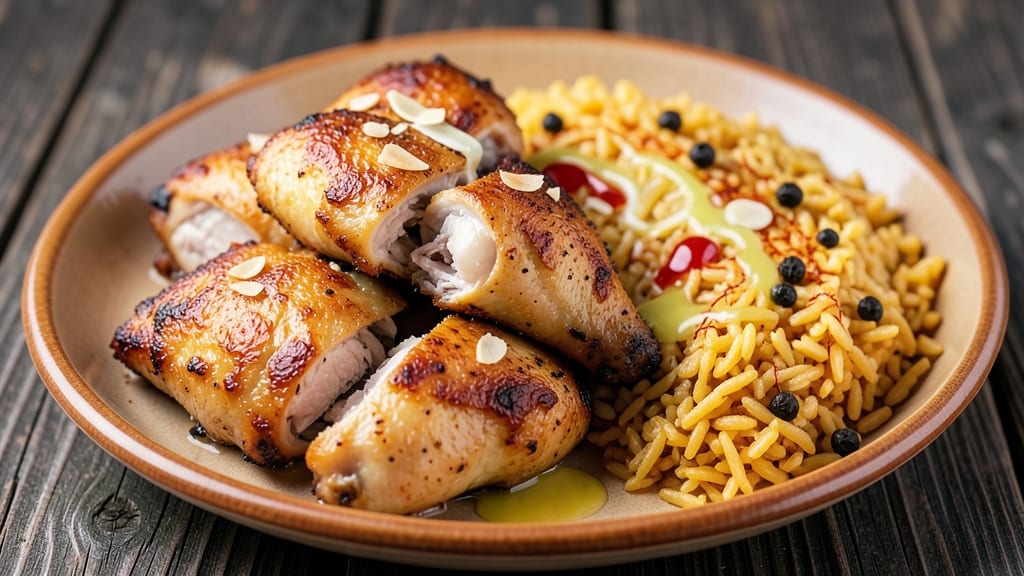 Baked Chicken and Vigo Yellow Rice Recipe: One-Pan Feast With Golden Crispy Crust