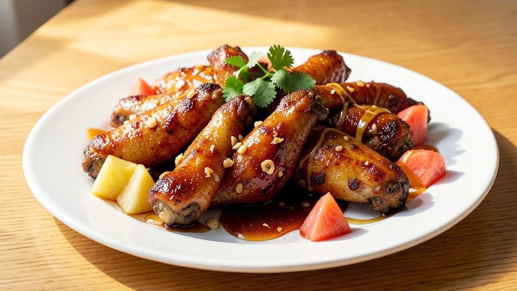 Baked Hawaiian Chicken Wings Recipe: Pineapple-Teriyaki Glaze With Crispy Edges