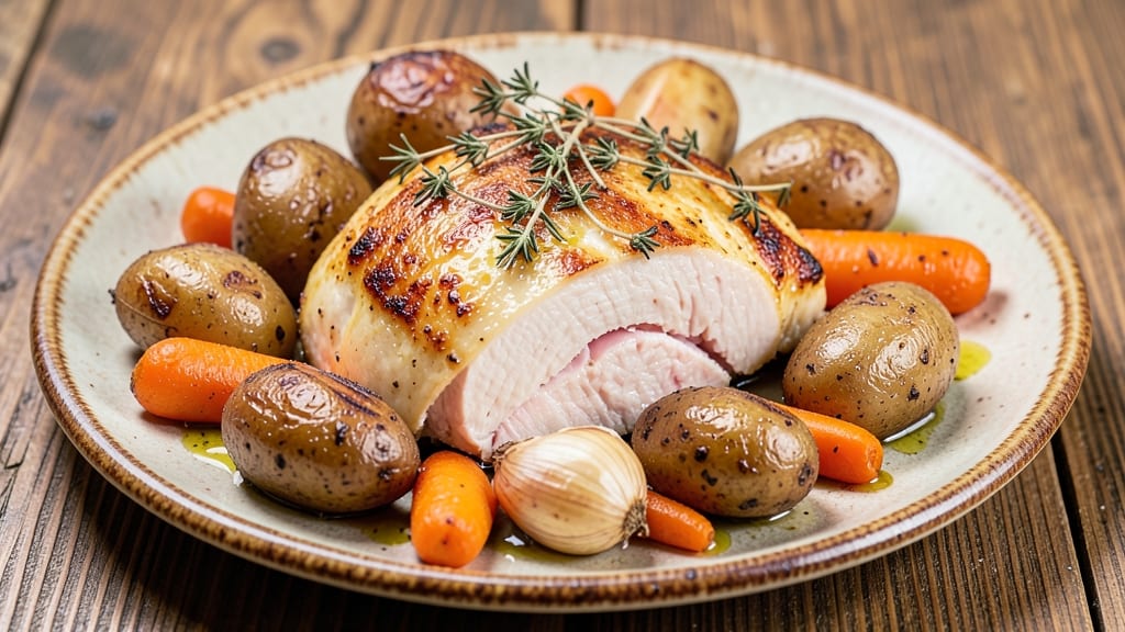Baked Chicken Breast With Potatoes and Carrots Recipe: One-Pan Roast for Hands-Off Dinner