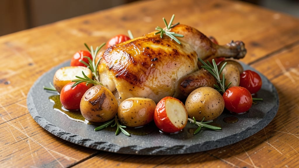 Jamie Oliver's Chicken, Potatoes, and Tomatoes Recipe: One-Pan Herb-Infused Harmony