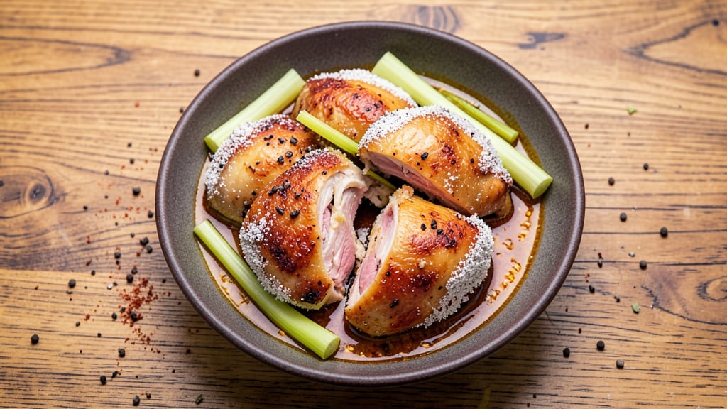 Original Cornell Chicken Recipe: Crispy Celery Crown Over Creamy Ranch Bliss