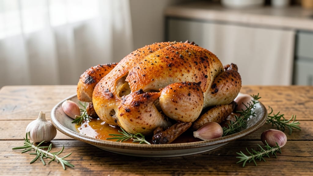 Ukrainian Chicken Recipe: Smoky Garlic-Herb Roast with Crispy Skin
